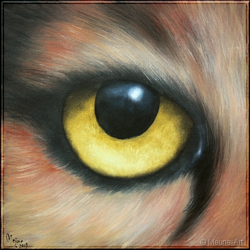 Augenblick eines Wolfes Acryl auf Leinwand;
30 x 30 cm